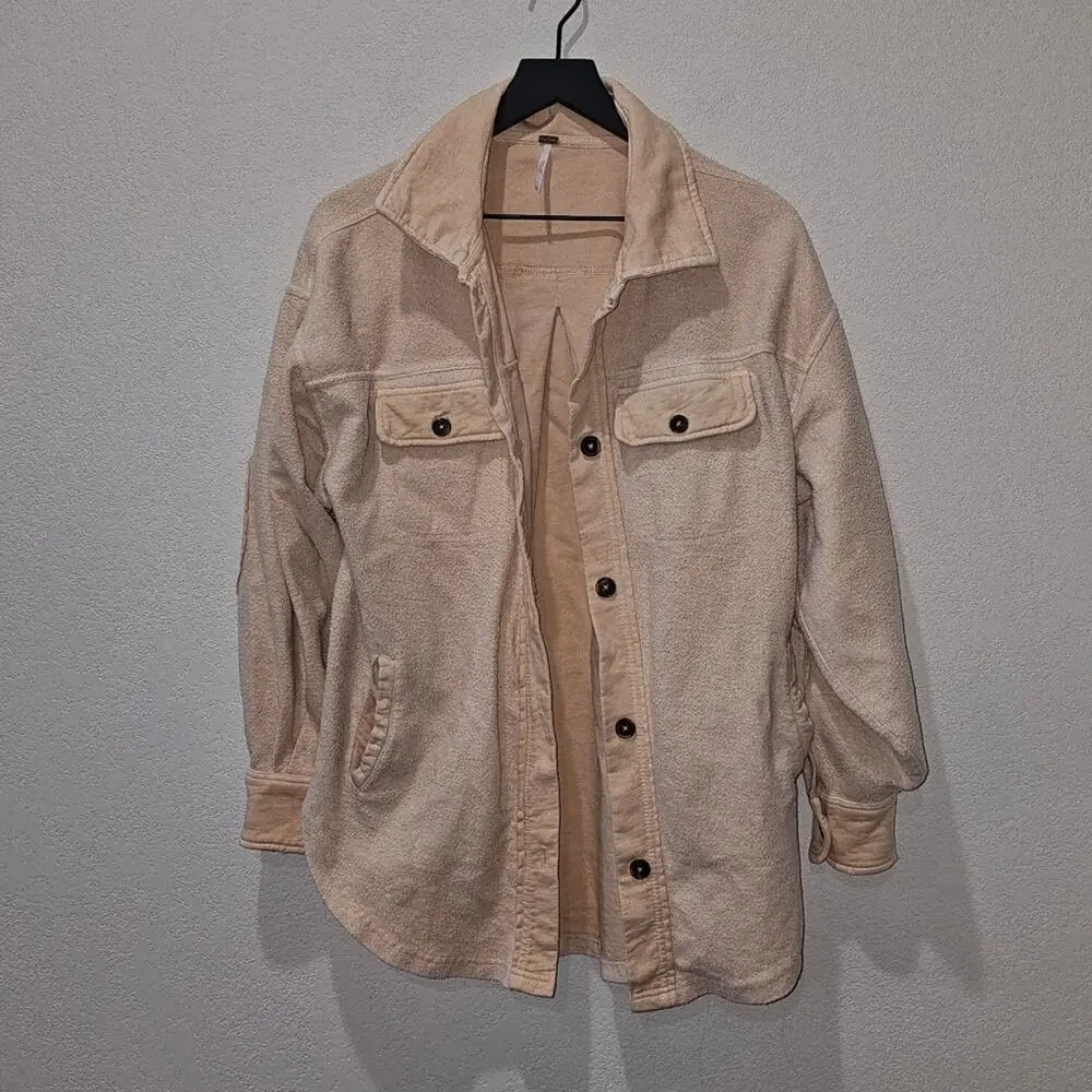 Free People Ruby Shacket jacket in the 'sweetheart sunrise'